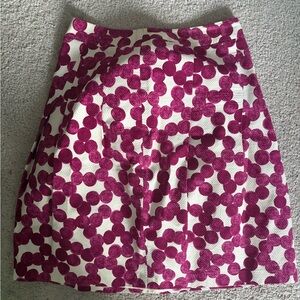 Akris Purple and White A-Line Skirt